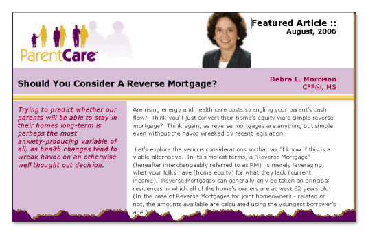 Should You Consider A Reverse Mortgage? It's A Complicated Decision With A Lot To Consider!